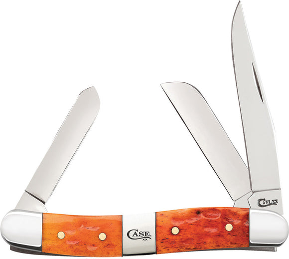 Case Cutlery Stockman Tequila Sunrise Bone Folding Stainless Pocket Knife 14483
