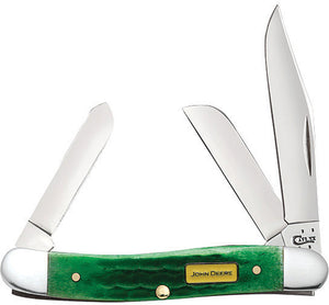 Case Cutlery John Deere Medium Green Bone Stockman Folding Pocket Knife 15746