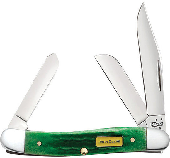 Case Cutlery John Deere Medium Green Bone Stockman Folding Pocket Knife 15746