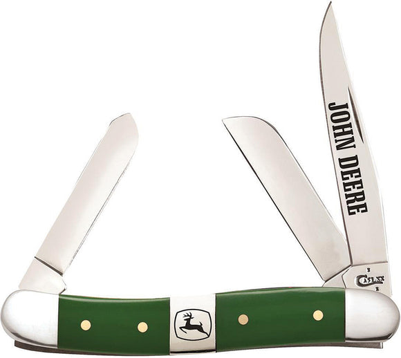 Case Cutlery John Deere Medium Stockman Green Handle Folding Pocket Knife 15763