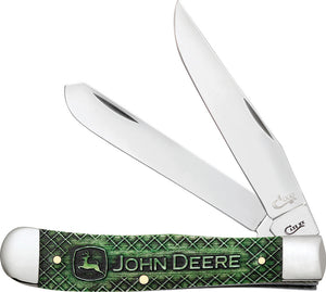 Case Cutlery John Deere Trapper Jewel Box Folding Pocket Knife 15764