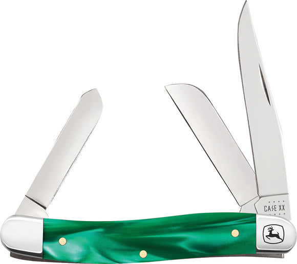 Case Cutlery John Deere Stockman Green Folding Stainless Pocket Knife 15776