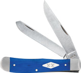 Case Cutlery Trapper Blue G10 Folding Stainless Clip & Spey Pocket Knife 16750