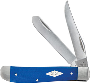 Case Cutlery Mini Trapper Blue G10 Folding Stainless Pocket Knife 16751