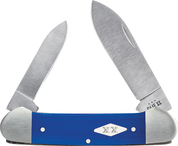 Case Cutlery Canoe Blue G10 Folding Stainless Steel Pocket Knife 16753