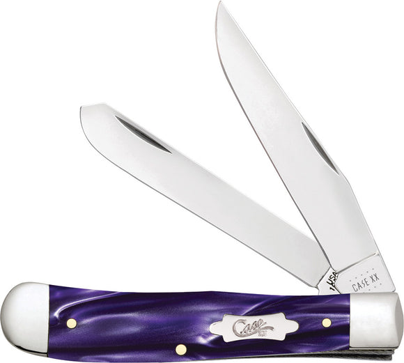 Case Cutlery Trapper Wicked Purple Kirinite Folding Tru-Sharp Pocket Knife 17331