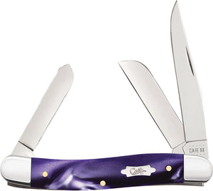 Case Cutlery Stockman Wicked Purple Kirinite 3 Blade Folding Pocket Knife 17332