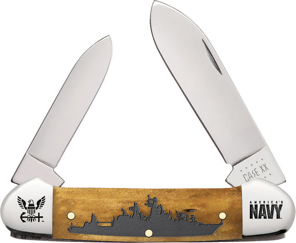 Case Cutlery Navy Canoe Antique Bone Folding Pocket Knife 17720