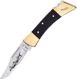 Case Cutlery Hammerhead Black Lockback Brass Bolsters Folding Pocket Knife 177