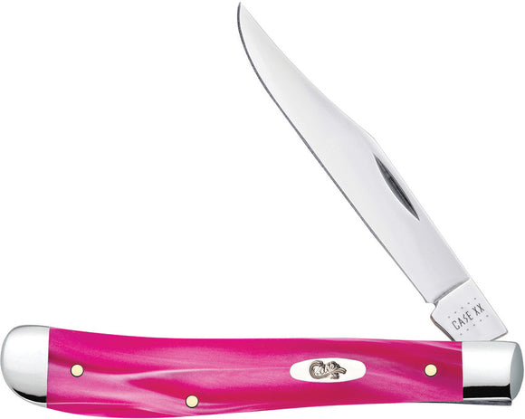 Case Cutlery Slimline Trapper Pink Pearl Folding Pocket Knife 17868