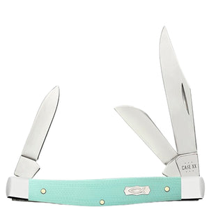 Case Cutlery Medium Stockman Seafoam Green G10 Folding Stainless Knife 18102