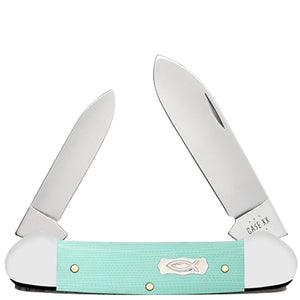 Case Cutlery Canoe Seafoam Green G10 Folding Stainless Pocket Knife 18103