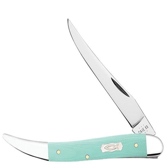 Case Cutlery Medium Texas Toothpick Seafoam Green G10 Folding Pocket Knife 18105