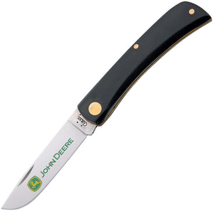 Case Cutlery John Deere Logo Sodbuster Jr Black Handle Folding Pocket Knife 1826