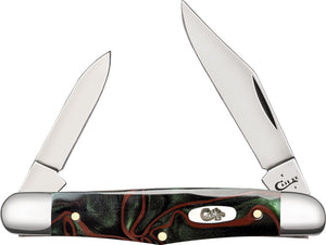 Case XX Half Whittler Jungle Green Kirinite Handle Stainless Folding Knife 18529