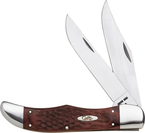 Case Cutlery Hunter Brown Staminawood Delrin Handle Folding Pocket Knife EDC 189