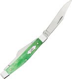 Case Cutlery Medium Stockman Emerald Green Bone Folding Stainless Knife 19942