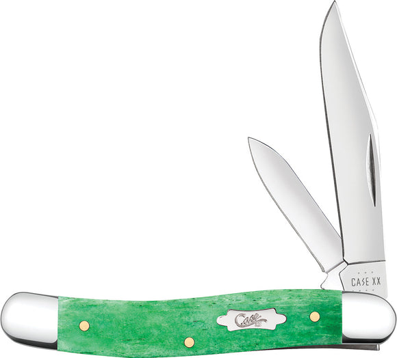Case Cutlery Texas Jack Emerald Green Bone Folding Stainless Pocket Knife 19946