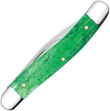 Case Cutlery Texas Jack Emerald Green Bone Folding Stainless Pocket Knife 19946