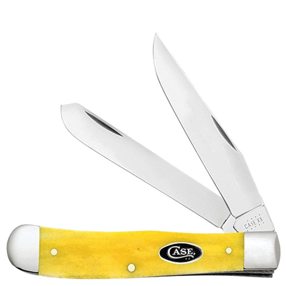 Case Cutlery Trapper Yellow Folding Stainless Steel Pocket Knife 20030