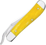 Case Cutlery RussLock Smooth Yellow Bone Folding Stainless Pocket Knife 20033