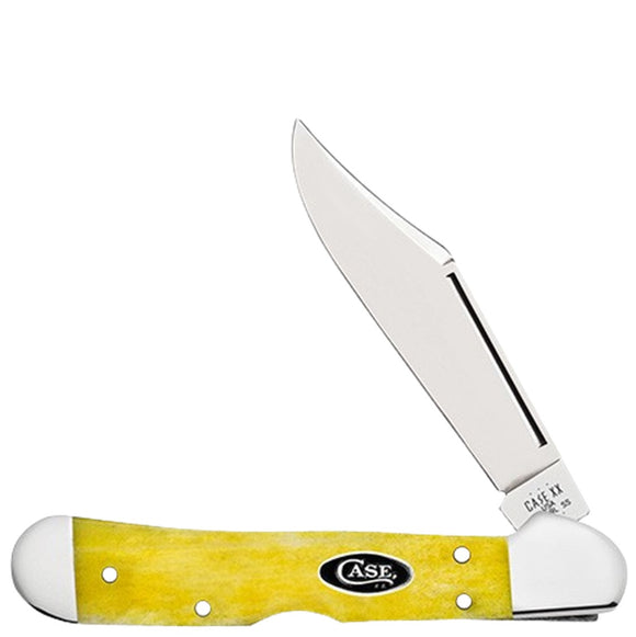 Case Cutlery Mini Copperlock Yellow Folding Stainless Steel Pocket Knife 20034