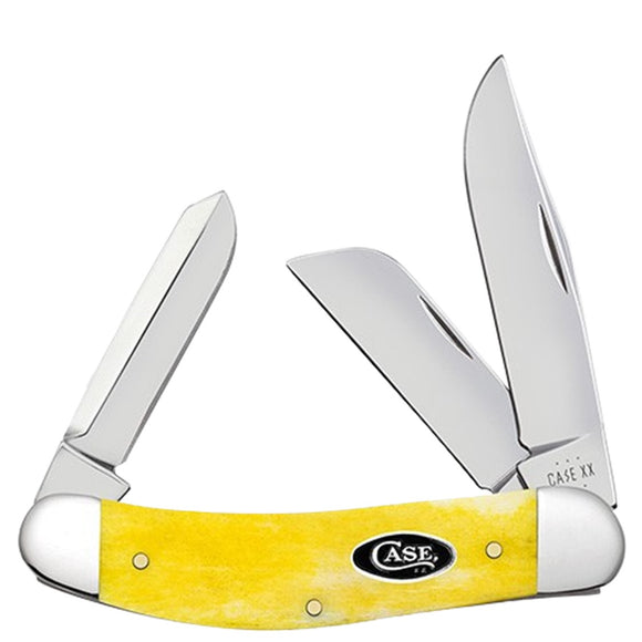 Case Cutlery Sowbelly Yellow Folding Stainless Steel Pocket Knife 20036