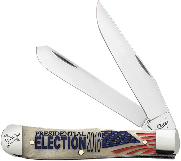 Case Cutlery Presidential Election 2016 Democrat Bone Folding Pocket Knife 21494