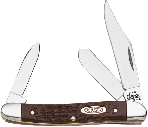 Case Cutlery Medium Stockman Blades Brown Delrin Handle Folding Pocket Knife 217