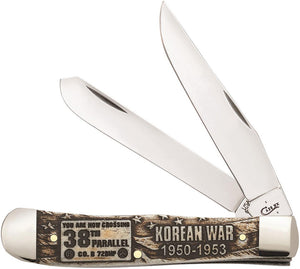 Case Cutlery XX Korean War Series Trapper Stainless Folding Blades Knife 22031