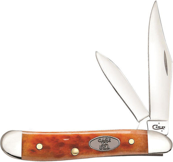Case Cutlery Peanut Whiskey Bone CV Handle Stainless Folding Blade Knife 23009