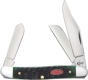Case Cutlery Stockman Bermuda Green Handle Stainless Folding Blades Knife 23057