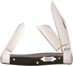 Case Cutlery XX Large Stockman Black Laminate Handle Folding Blades Knife 23132