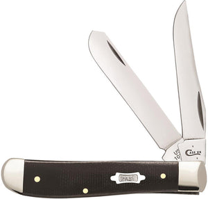 Case Cutlery XX Mini Trapper Black Laminate Handle Folding Blades Knife 23136