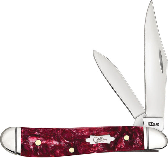 Case Cutlery Peanut Burgundy Kirinite Folding Stainless Pocket Knife 23183