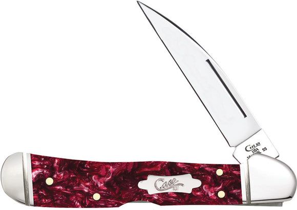 Case Cutlery Copperlock Burgundy Kirinite Folding Stainless Pocket Knife 23184