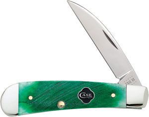 Case Cutlery Sway Back Green Clover Bone Folding Tru-Sharp Pocket Knife 23212