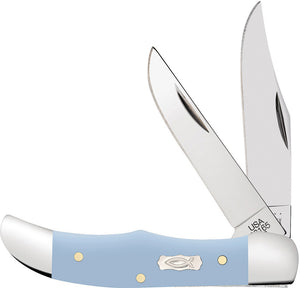 Case Cutlery Hunter Blue Ichthus Synthetic 2 Blade Folding Pocket Knife 23386