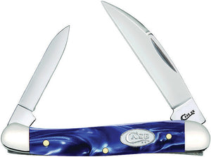 Case Cutlery Mini Copperhead Sparxx Blue Kirinite Folding Pocket Knife 23433