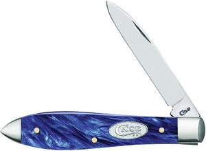 Case Cutlery Teardrop Blue Kirinite Folding Pocket Knife 23436