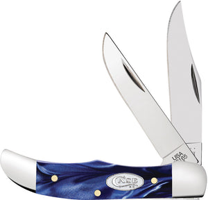 Case Cutlery Hunter Blue Pearl Kirinite 2 Blade Folding Pocket Knife 23439