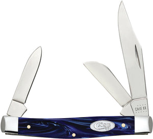 Case Cutlery Stockman Blue Pearl Kirinite Folding Stainless Pocket Knife 23442