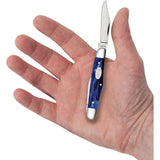 Case Cutlery Half Whittler Pocket Knife Blue Pearl Folding Stainless Blade 23443