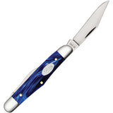 Case Cutlery Half Whittler Pocket Knife Blue Pearl Folding Stainless Blade 23443