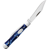 Case Cutlery Swell Center Jack Pocket Knife Blue Pearl Folding Stainless 23444