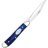 Case Cutlery Peanut Blue Pearl Kirinite Folding Stainless 2 Blade Pocket Knife 23446