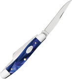 Case Cutlery Medium Stockman Blue Pearl Kirinite Folding Stainless Knife 23448