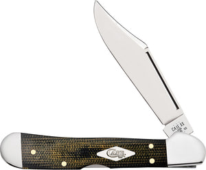 Case Cutlery Copperlock Black & Green Micarta Folding Steel Pocket Knife 23475