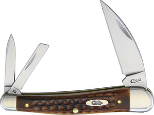 Case Cutlery Seahorse Whittler Brown Jigged Bone Folding Pocket Knife 23658