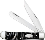 Case Cutlery Trapper Black Pearl Kirinite Folding Stainless Pocket Knife 23670